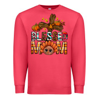 Cardinal Western Blessed Mom With Cross Premium Sweatshirt - BundleAndBundleShop