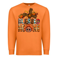 Carrot Western Blessed Mom With Cross Premium Sweatshirt - BundleAndBundleShop