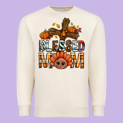 Western Blessed Mom With Cross Premium Sweatshirt Designed By Bundleandbundleshop