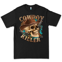 Black cowboy killer with skull Premium Tee - texasbilliewilder