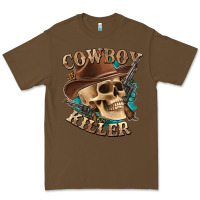 Cacao cowboy killer with skull Premium Tee - texasbilliewilder