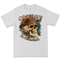 Dove Grey cowboy killer with skull Premium Tee - texasbilliewilder