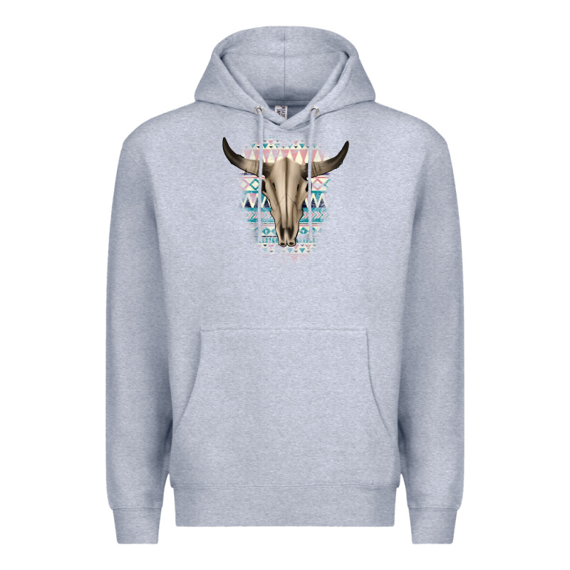 Western Aztec Bull Skull Premium Hoodie by Bettercallsaul | Teevron