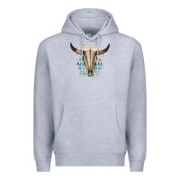 Heather Grey Western Aztec Bull Skull Premium Hoodie - Bettercallsaul