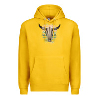Lemon Western Aztec Bull Skull Premium Hoodie - Bettercallsaul