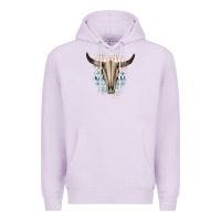 Lilac Western Aztec Bull Skull Premium Hoodie - Bettercallsaul