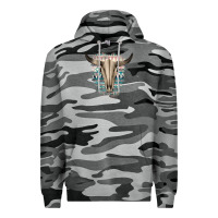 Slate Camo Western Aztec Bull Skull Premium Hoodie - Bettercallsaul