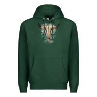 Sports Green Western Aztec Bull Skull Premium Hoodie - Bettercallsaul