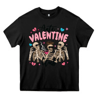 Black anti valentine club Heavy Core Tee - MaliasSmallBusiness