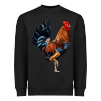 Black cockerel Heavyweight Sweatshirt - JahusDesignShop