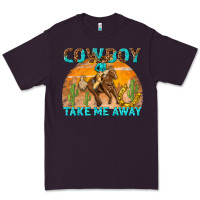 Plum cowboy take me away Premium Tee - texasbilliewilder