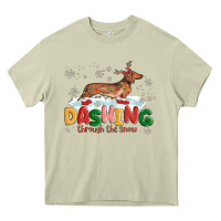 Mossy dachshund through the snow Heavy Core Tee - MaliasSmallBusiness