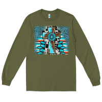 Army Green cross gemstone background Long Sleeve Tee - AdoDesignShop
