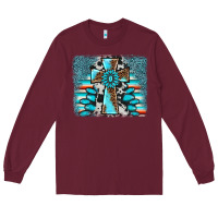 Burgundy cross gemstone background Long Sleeve Tee - AdoDesignShop