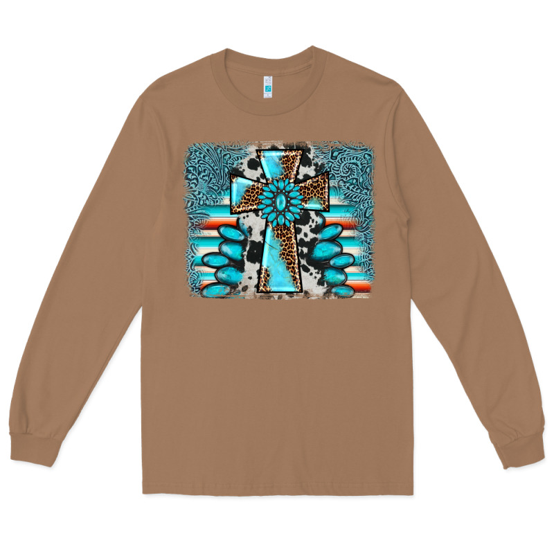Cross Gemstone Background Long Sleeve Tee by AdoDesignShop | Teevron