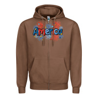 Chestnut America Zipper Hoodie - MaliasSmallBusiness
