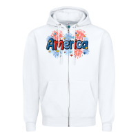 White America Zipper Hoodie - MaliasSmallBusiness