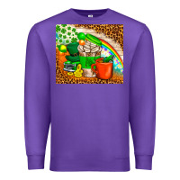 Purple Coffee Cups St Patricks Day Tumbler Premium Sweatshirt - BundleAndBundleShop
