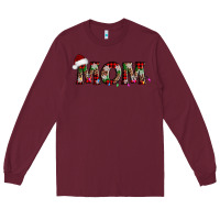 Burgundy christmas mom Long Sleeve Tee - AdoDesignShop