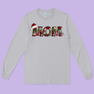 Christmas Mom Long Sleeve Tee Designed By Adodesignshop