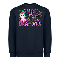 Navy cute smart and a little bit dramatic Heavyweight Sweatshirt - JahusDesignShop