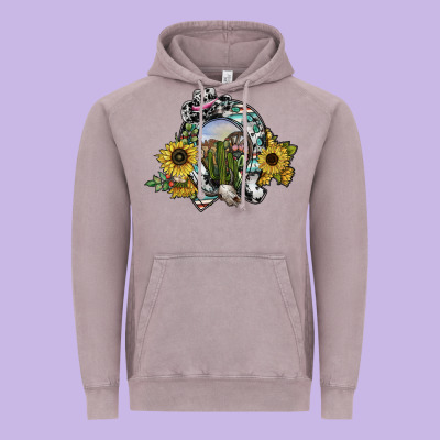 Western Horseshoe Vintage Hoodie Designed By Sublimationcraftshop
