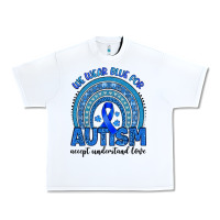 White we wear blue for autism accept understand love Urban Heavy Tee - Artiststas