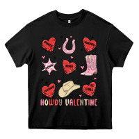 Black howdy valentine copy Heavy Core Tee - MaliasSmallBusiness