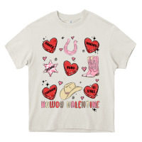 Cream howdy valentine copy Heavy Core Tee - MaliasSmallBusiness