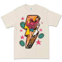 Bone cowgirl with lightning bolt Premium Tee - texasbilliewilder
