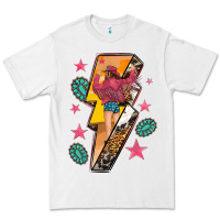 White cowgirl with lightning bolt Premium Tee - texasbilliewilder