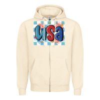 Sandshell usa retro Zipper Hoodie - MaliasSmallBusiness