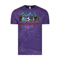 Cloud Purple santa s favorite soccer player Vintage Tee - JahusDesignShop