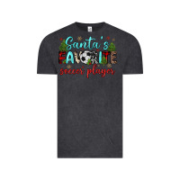 Vintage Black santa s favorite soccer player Vintage Tee - JahusDesignShop