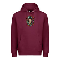 Burgundy Western Gemstone Bull Skull Premium Hoodie - Bettercallsaul