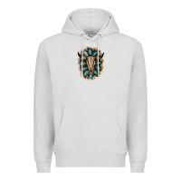 Dove Grey Western Gemstone Bull Skull Premium Hoodie - Bettercallsaul
