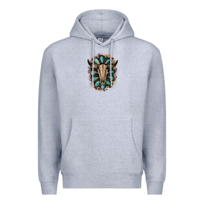 Western Gemstone Bull Skull Premium Hoodie by Bettercallsaul | Teevron