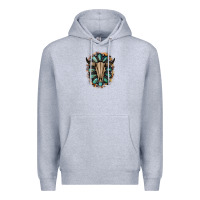 Heather Grey Western Gemstone Bull Skull Premium Hoodie - Bettercallsaul