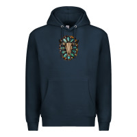 Navy Western Gemstone Bull Skull Premium Hoodie - Bettercallsaul