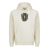 Oatmeal Heather Western Gemstone Bull Skull Premium Hoodie - Bettercallsaul