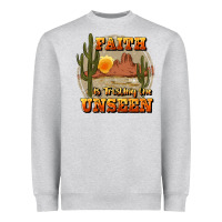 Heather Grey faith is trusting the unseen Heavyweight Sweatshirt - JahusDesignShop