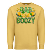 Antique Gold Bad And Boozy St. Patricks Premium Sweatshirt - BundleAndBundleShop