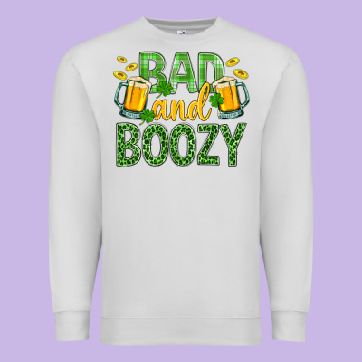 Bad And Boozy St. Patricks Premium Sweatshirt Designed By Bundleandbundleshop