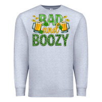 Heather Grey Bad And Boozy St. Patricks Premium Sweatshirt - BundleAndBundleShop