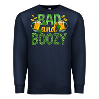 Navy Bad And Boozy St. Patricks Premium Sweatshirt - BundleAndBundleShop