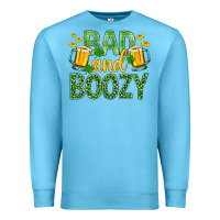 Ocean Blue Bad And Boozy St. Patricks Premium Sweatshirt - BundleAndBundleShop
