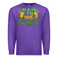 Purple Bad And Boozy St. Patricks Premium Sweatshirt - BundleAndBundleShop