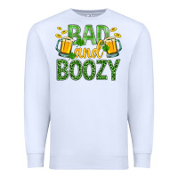 White Bad And Boozy St. Patricks Premium Sweatshirt - BundleAndBundleShop