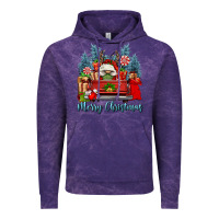 Cloud Purple merry christmas gnomes truck Vintage Hoodie - FaDigitalArtStudio