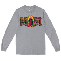 Heather Grey mom our lady of guadalupe Long Sleeve Tee - Artiststas